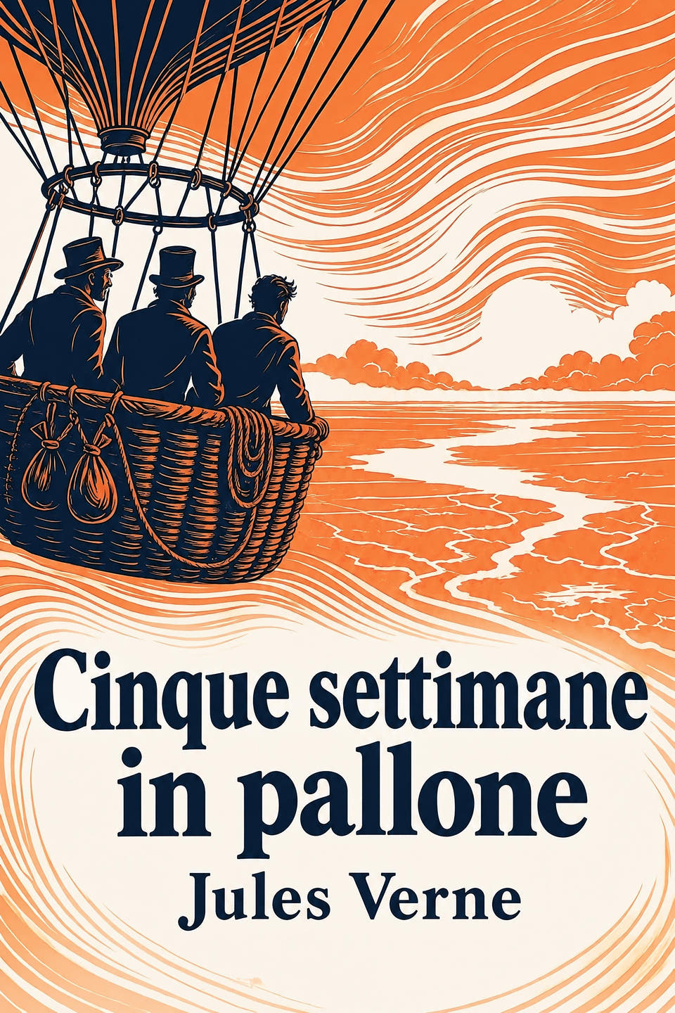 Cinque settimane in pallone by Jules Verne, the cover