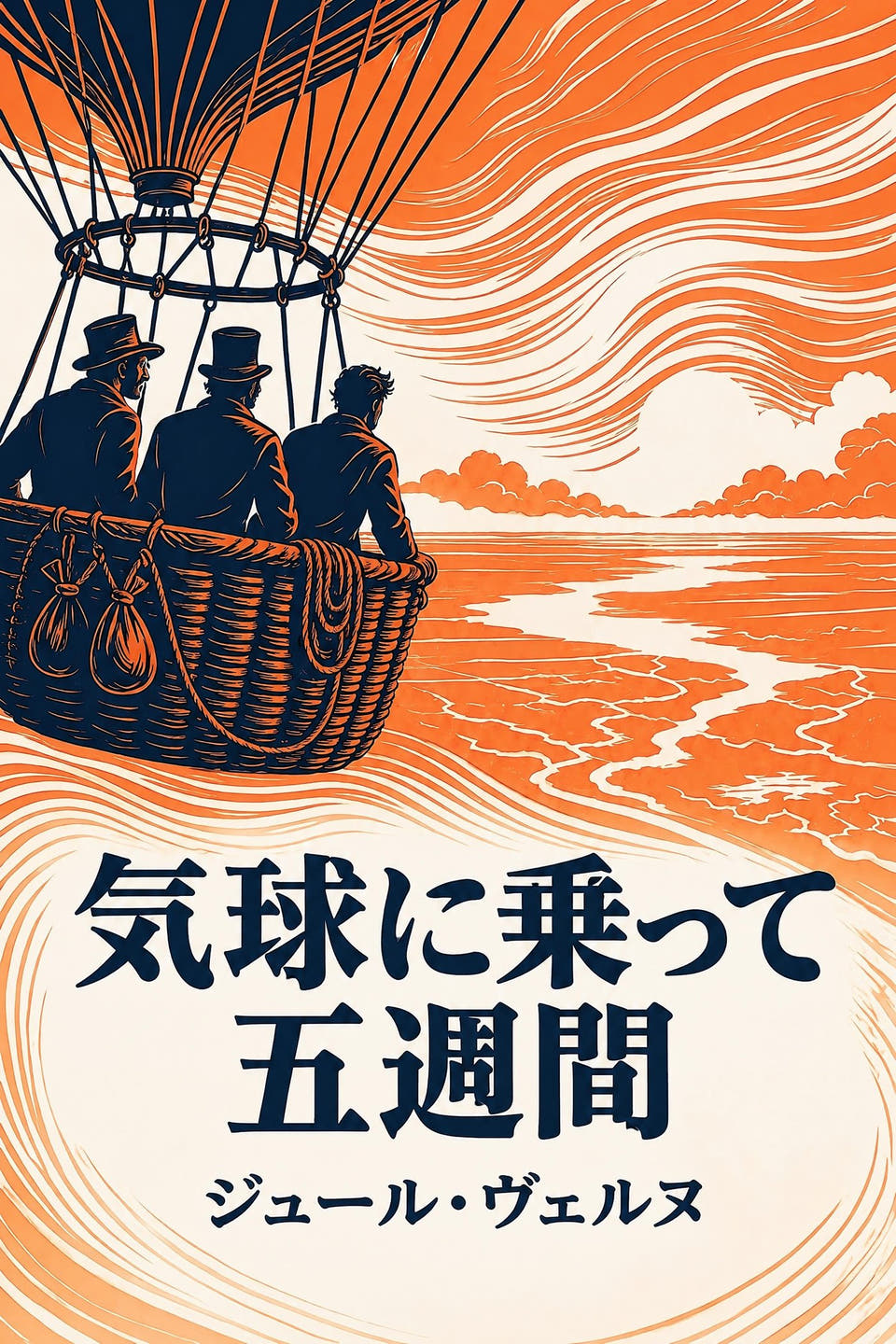 ジュール・ヴェルヌ著『気球に乗って五週間』の表紙