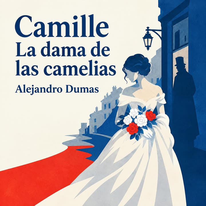 Camille (La dama de las camelias), the audiobook cover