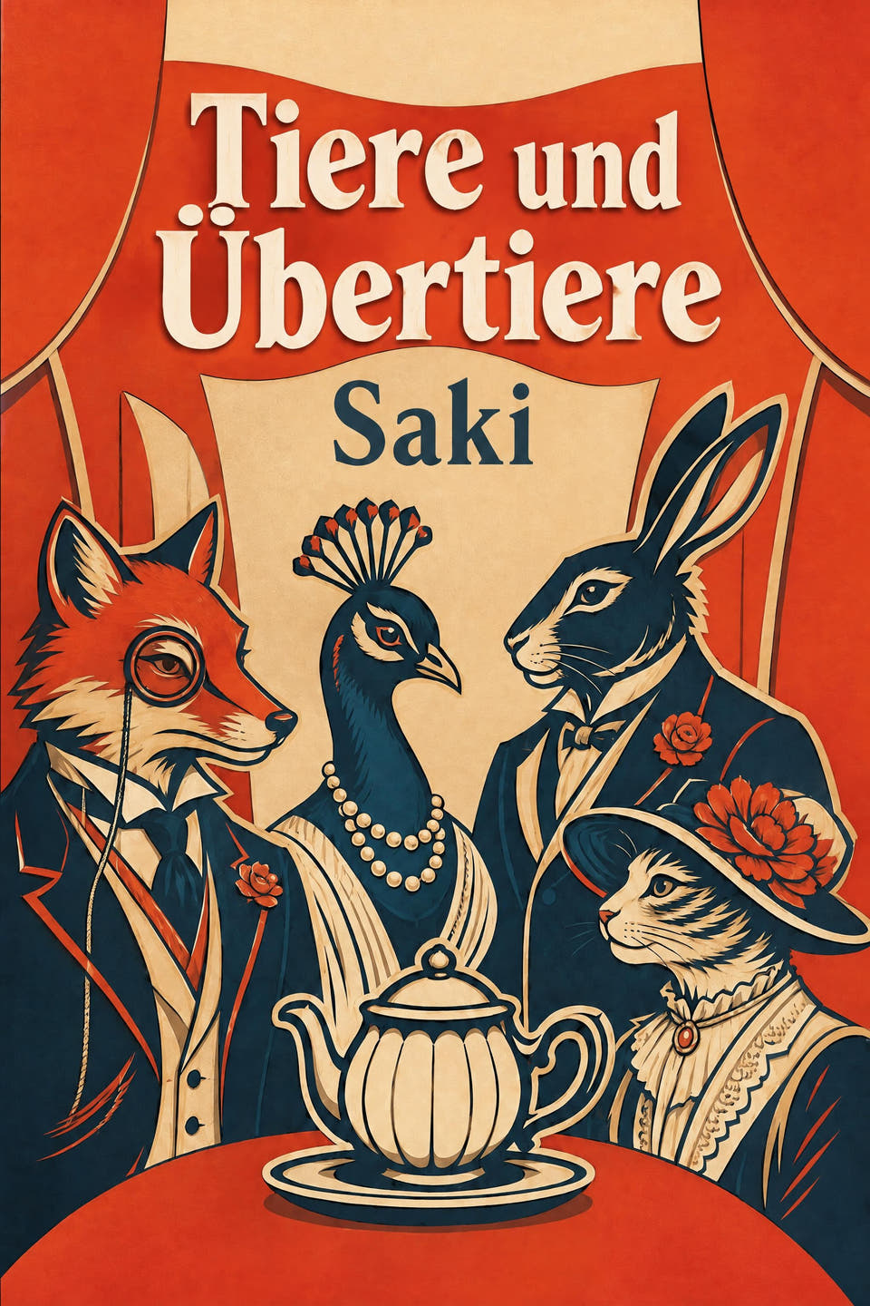 Tiere und Übertiere by Saki, the cover