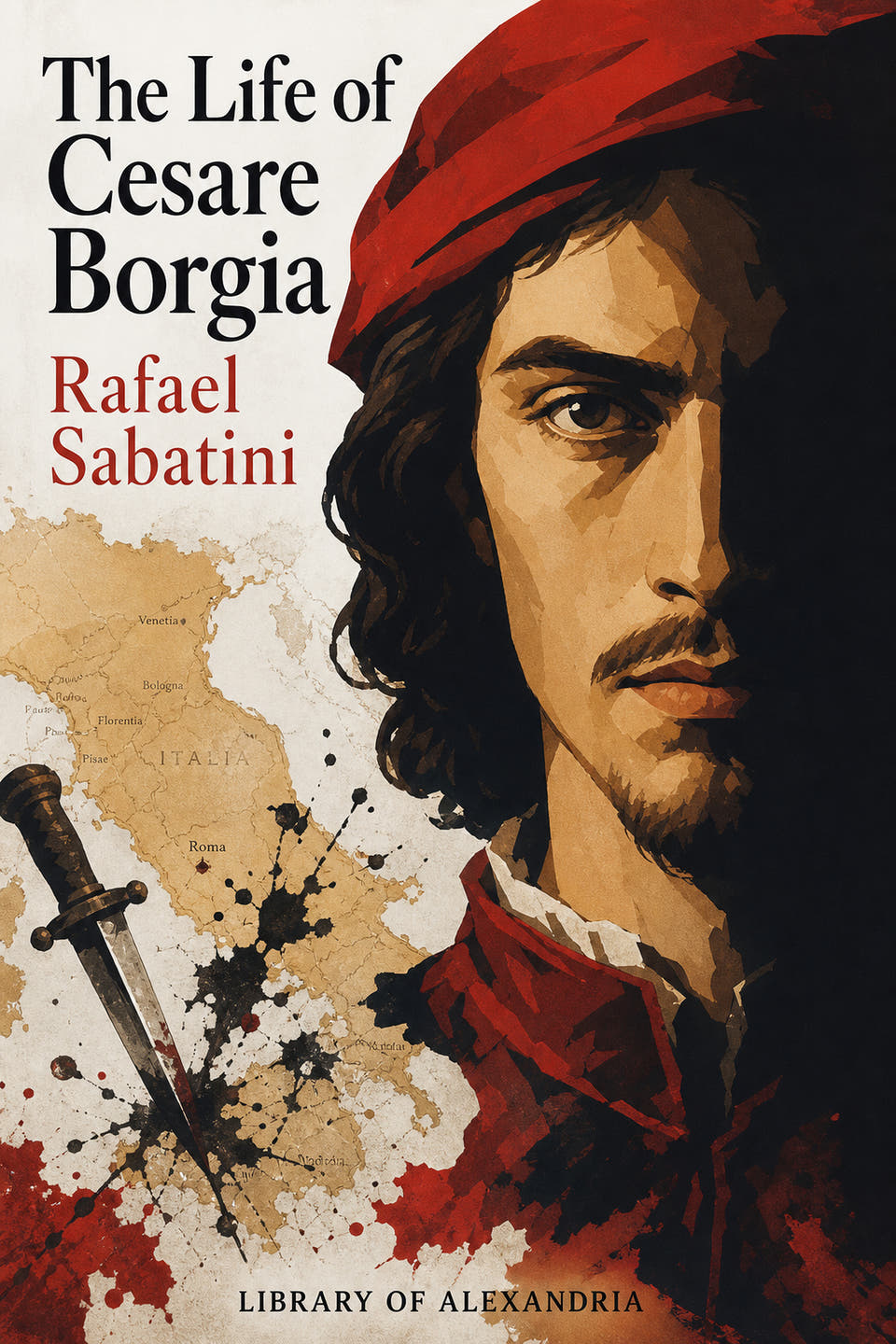 The Life of Cesare Borgia by Rafael Sabatini, the cover