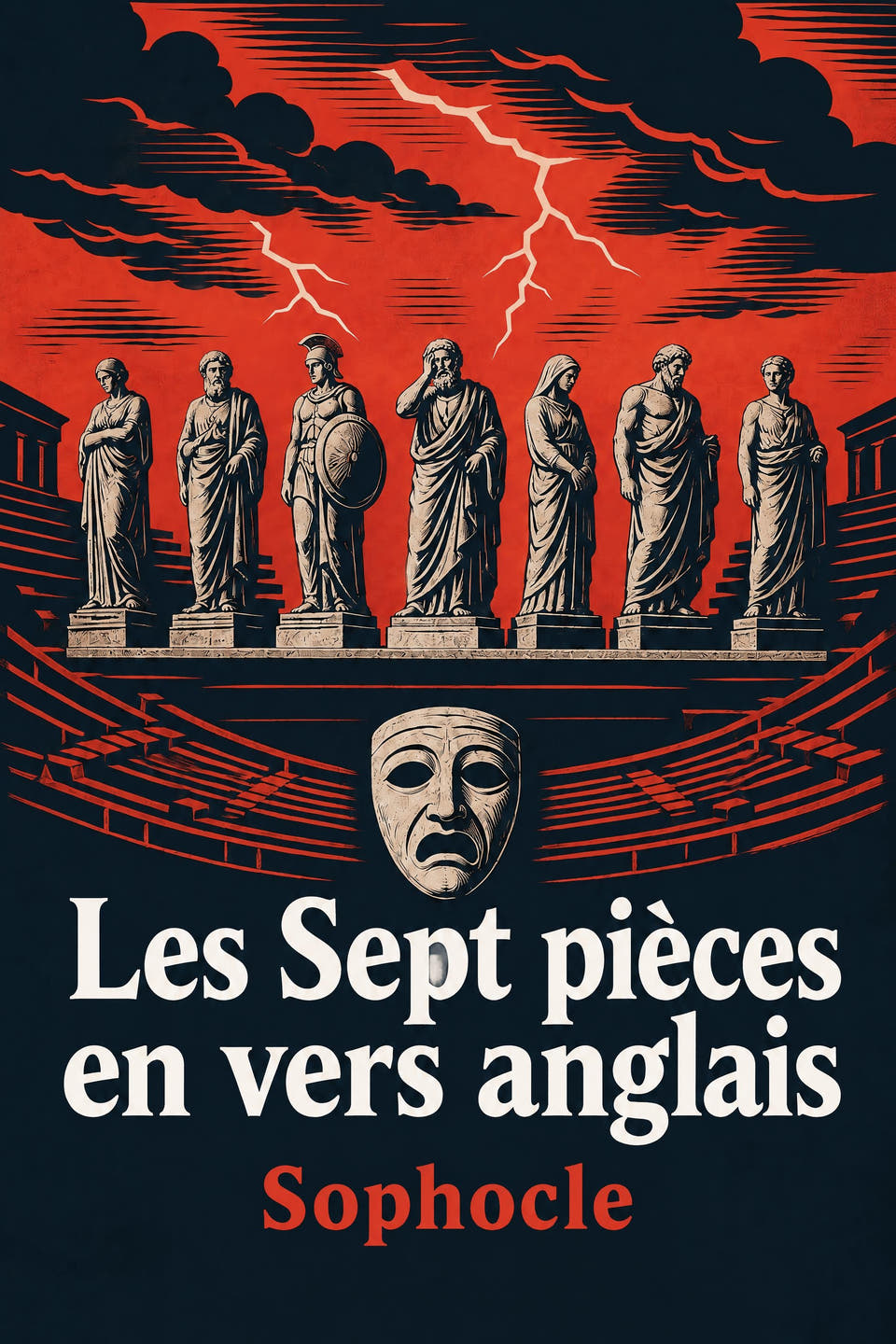 Les Sept pièces en vers anglais by Sophocle, the cover
