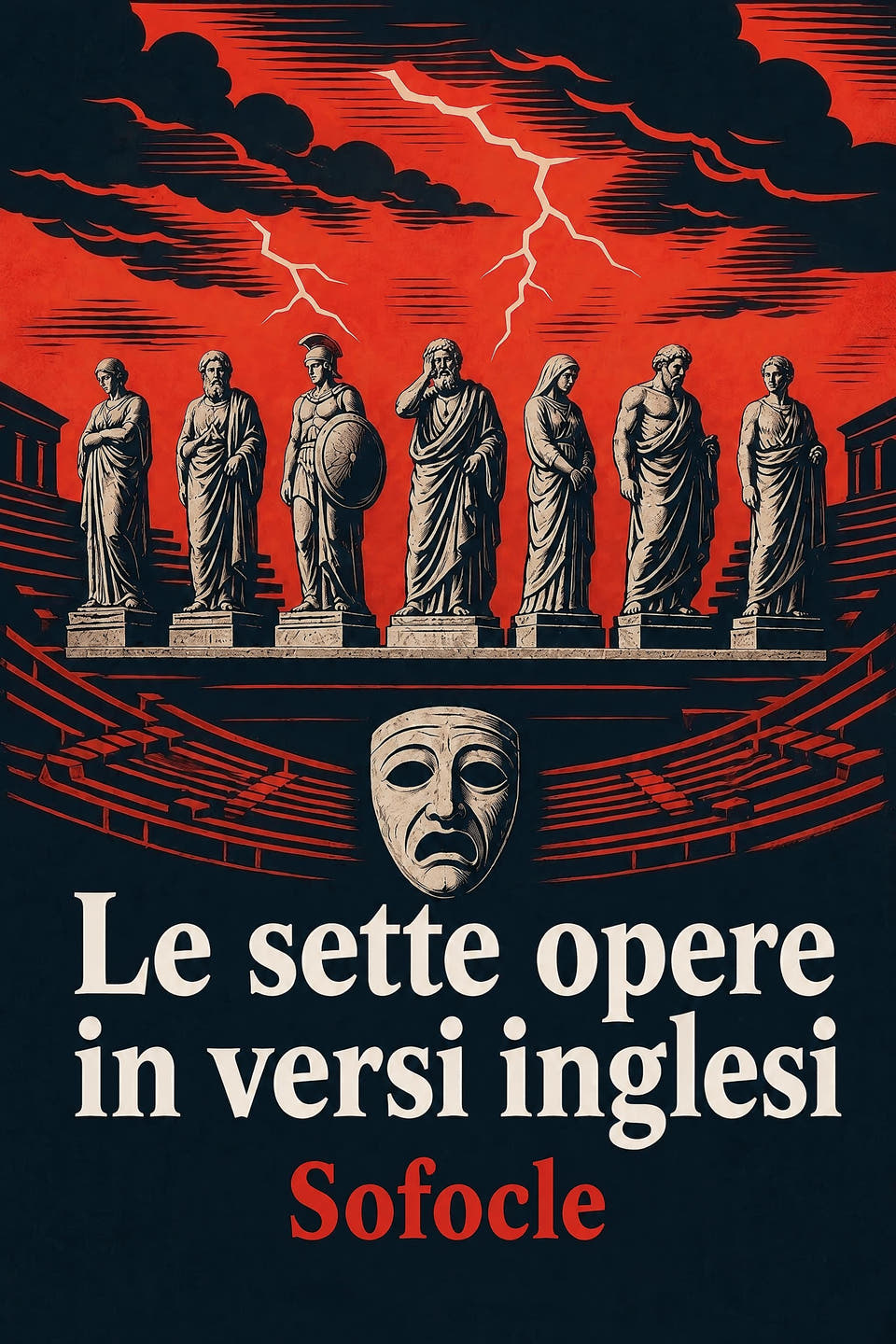 Le sette opere in versi inglesi by Sofocle, the cover