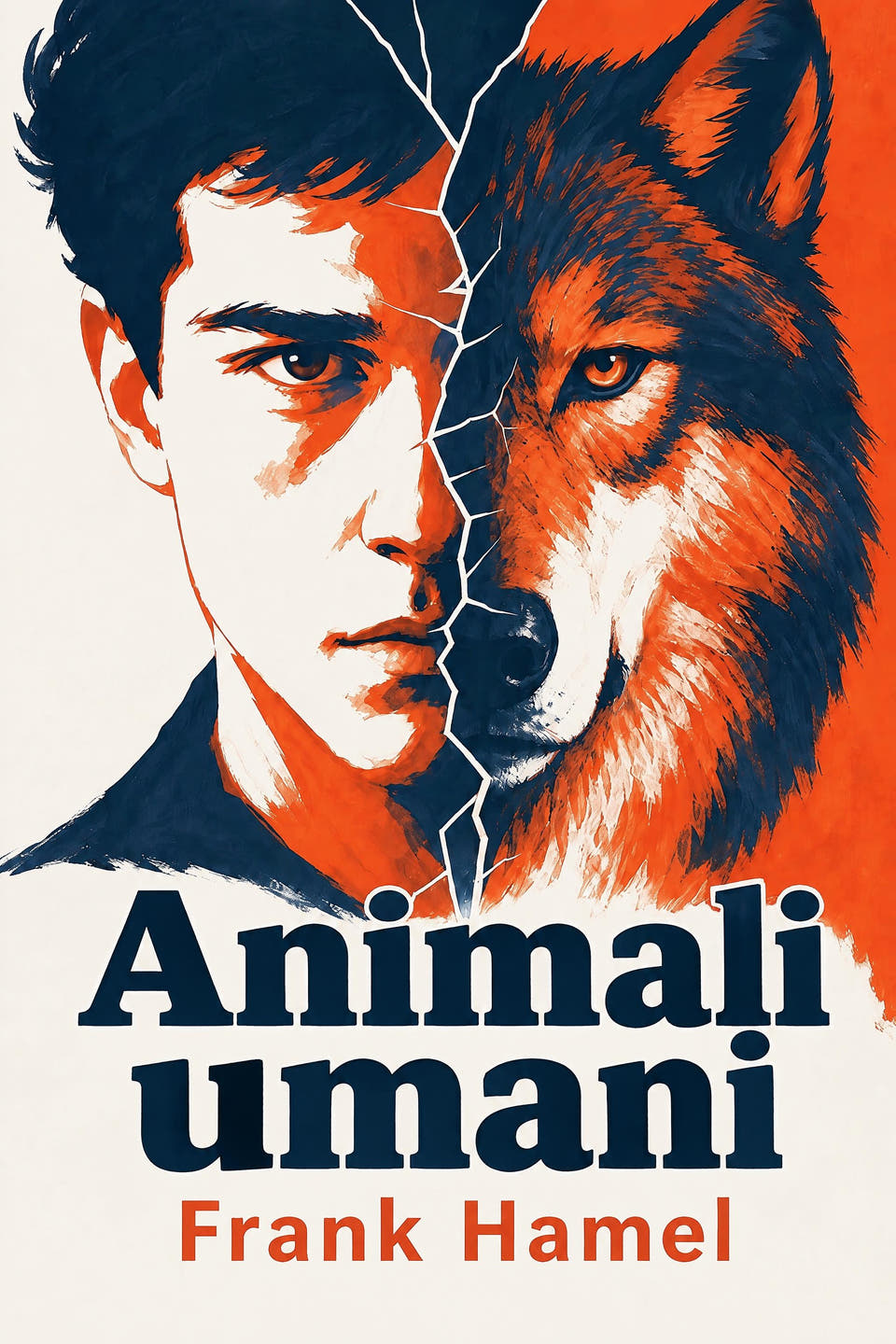 Animali umani by Frank Hamel, the cover