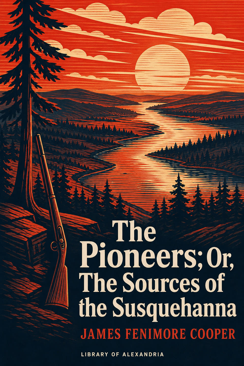 The Pioneers; Or, The Sources of the Susquehanna by James Fenimore Cooper, the cover