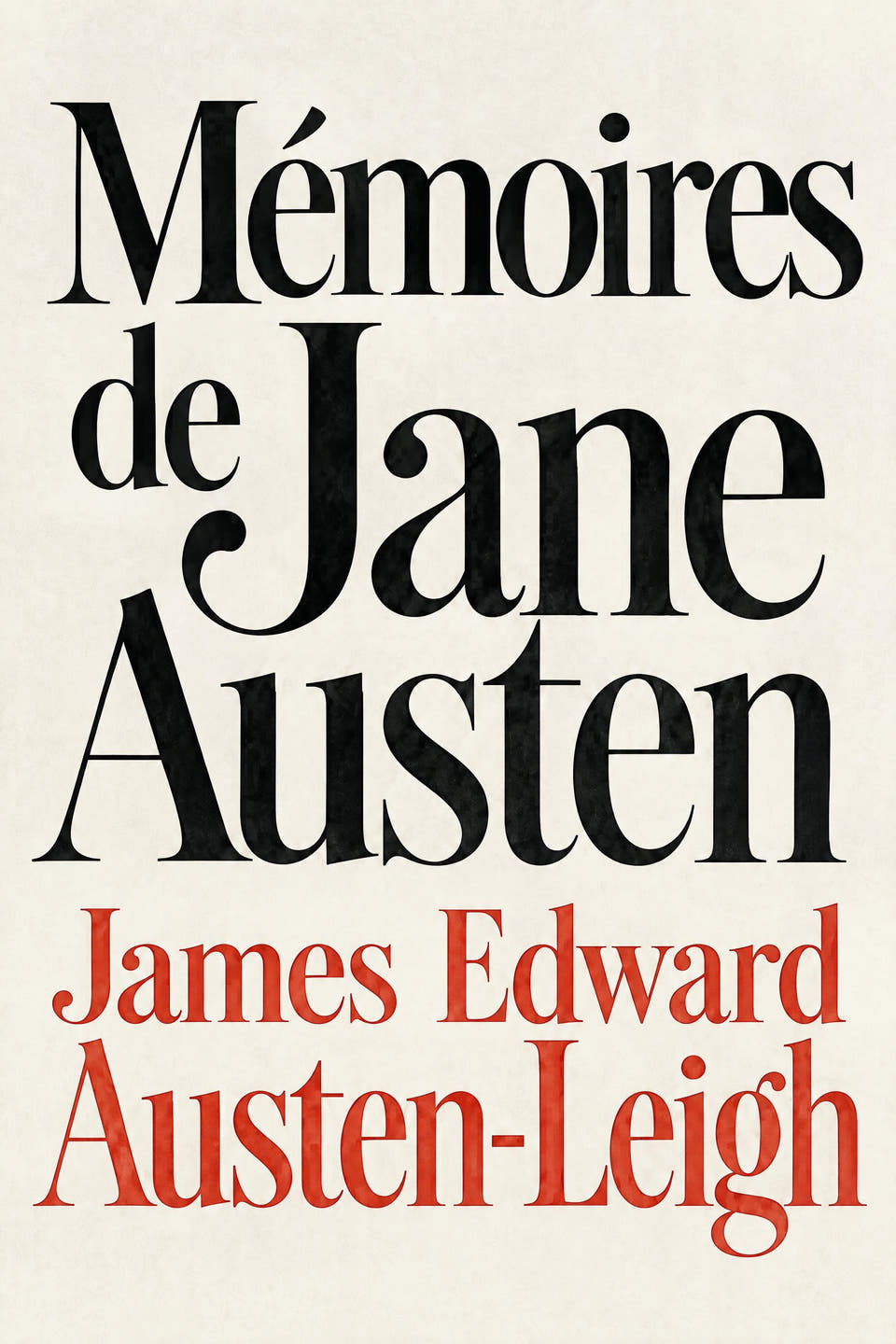 Mémoires de Jane Austen by James Edward Austen-Leigh, the cover