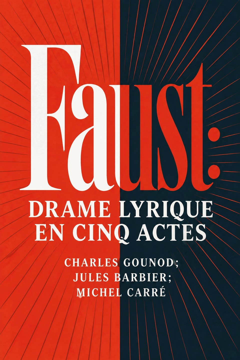 Faust : drame lyrique en cinq actes by Charles Gounod ; Jules Barbier ; Michel Carré, the cover
