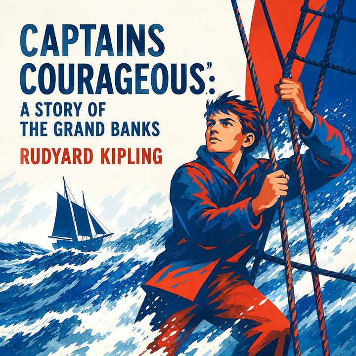 "Captains Courageous": A Story of the Grand Banks, the audiobook cover