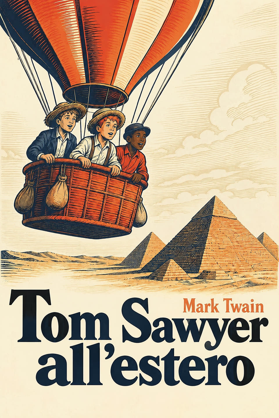 Tom Sawyer all’estero by Mark Twain, the cover