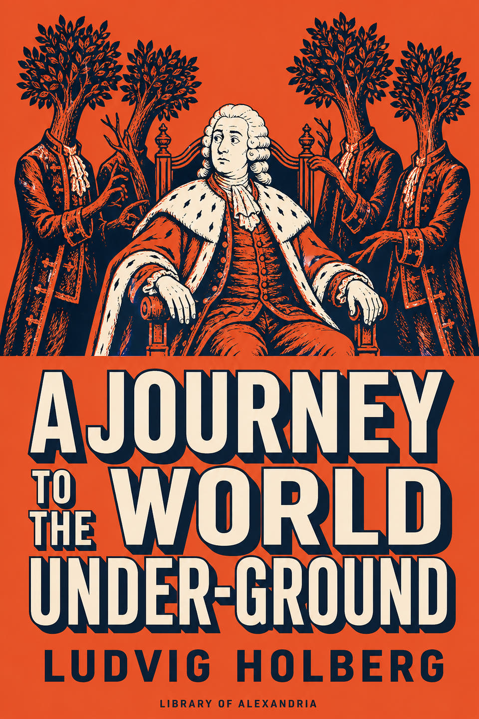 A Journey to the World Under-Ground by Ludvig Holberg, the cover