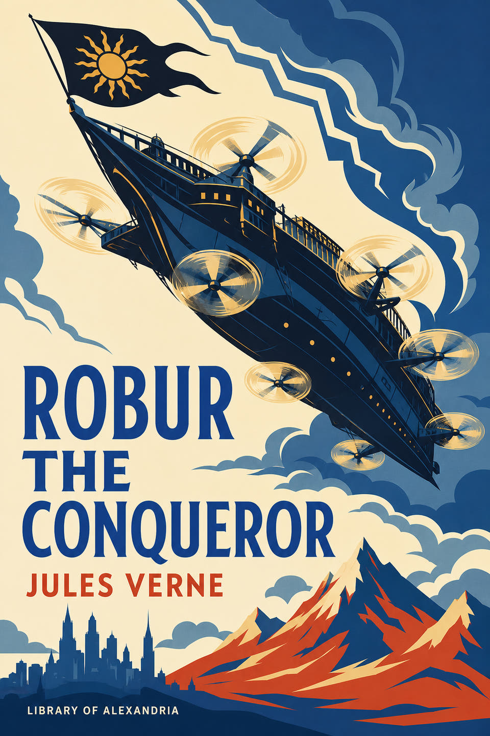 Robur the Conqueror by Jules Verne, the cover