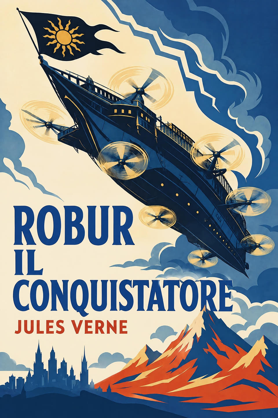 Robur il conquistatore by Jules Verne, the cover