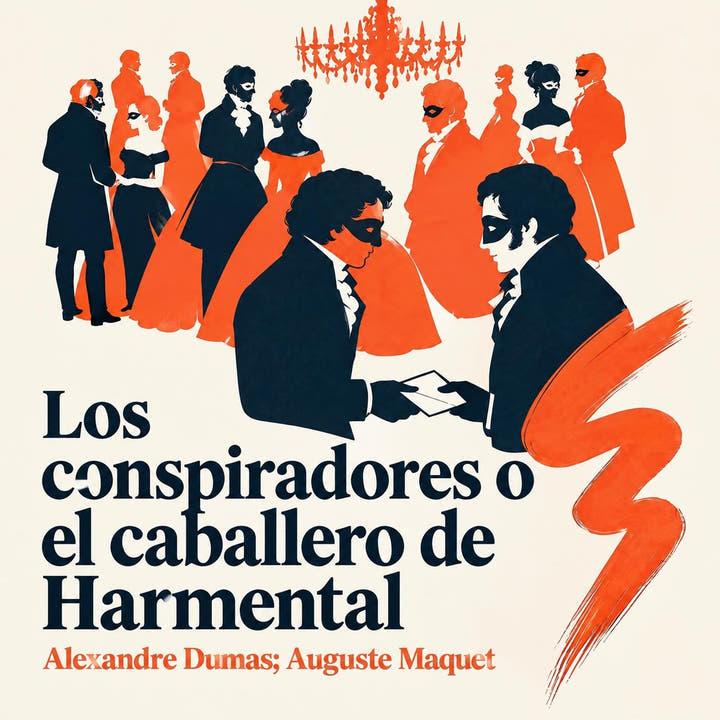 Los conspiradores o el caballero de Harmental, portada del audiolibro