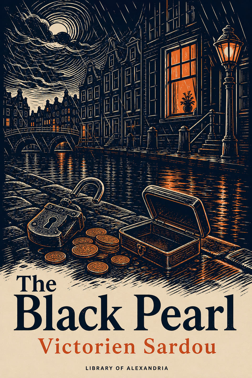 The Black Pearl by Victorien Sardou, the cover