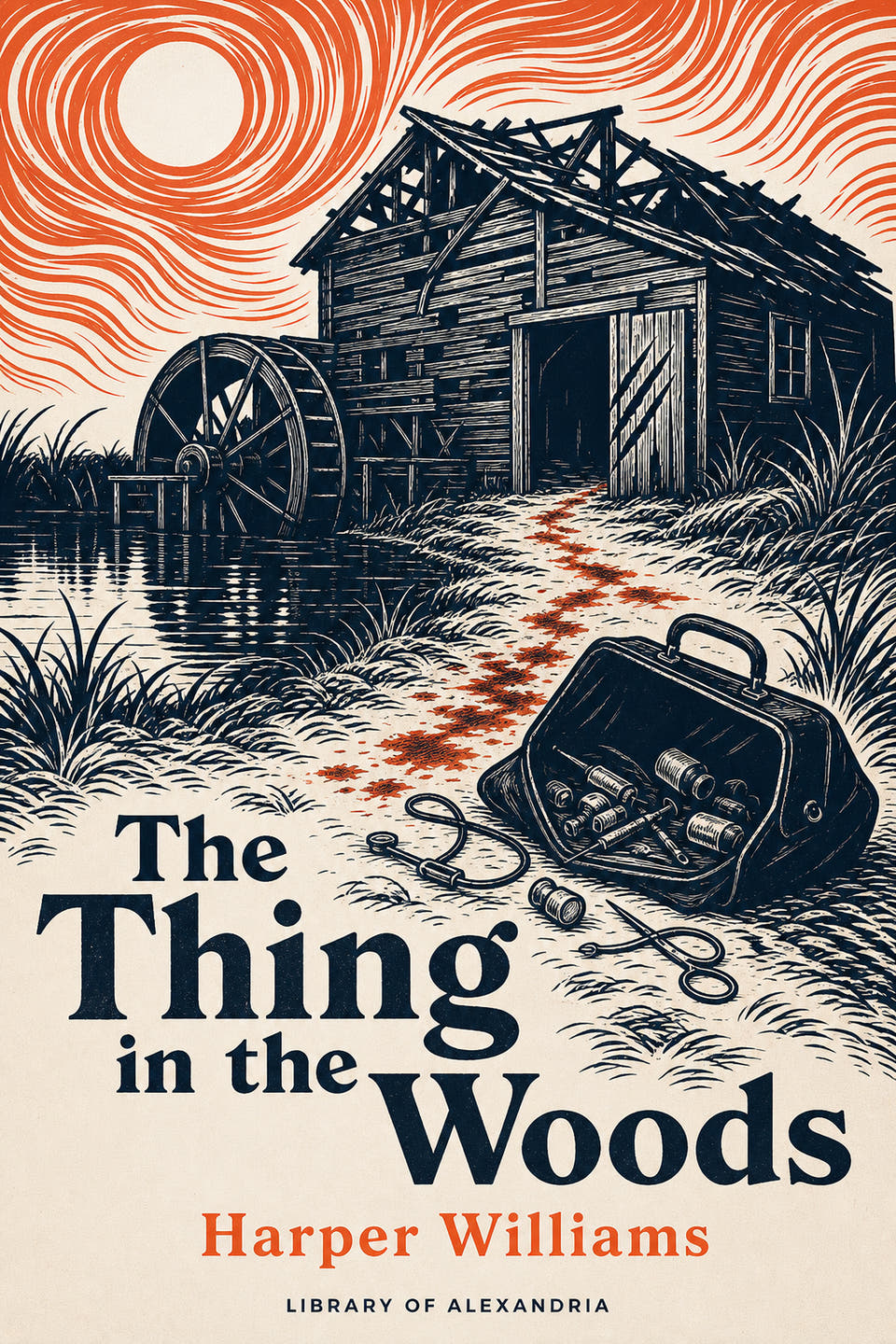The Thing in the Woods by Harper Williams, the cover