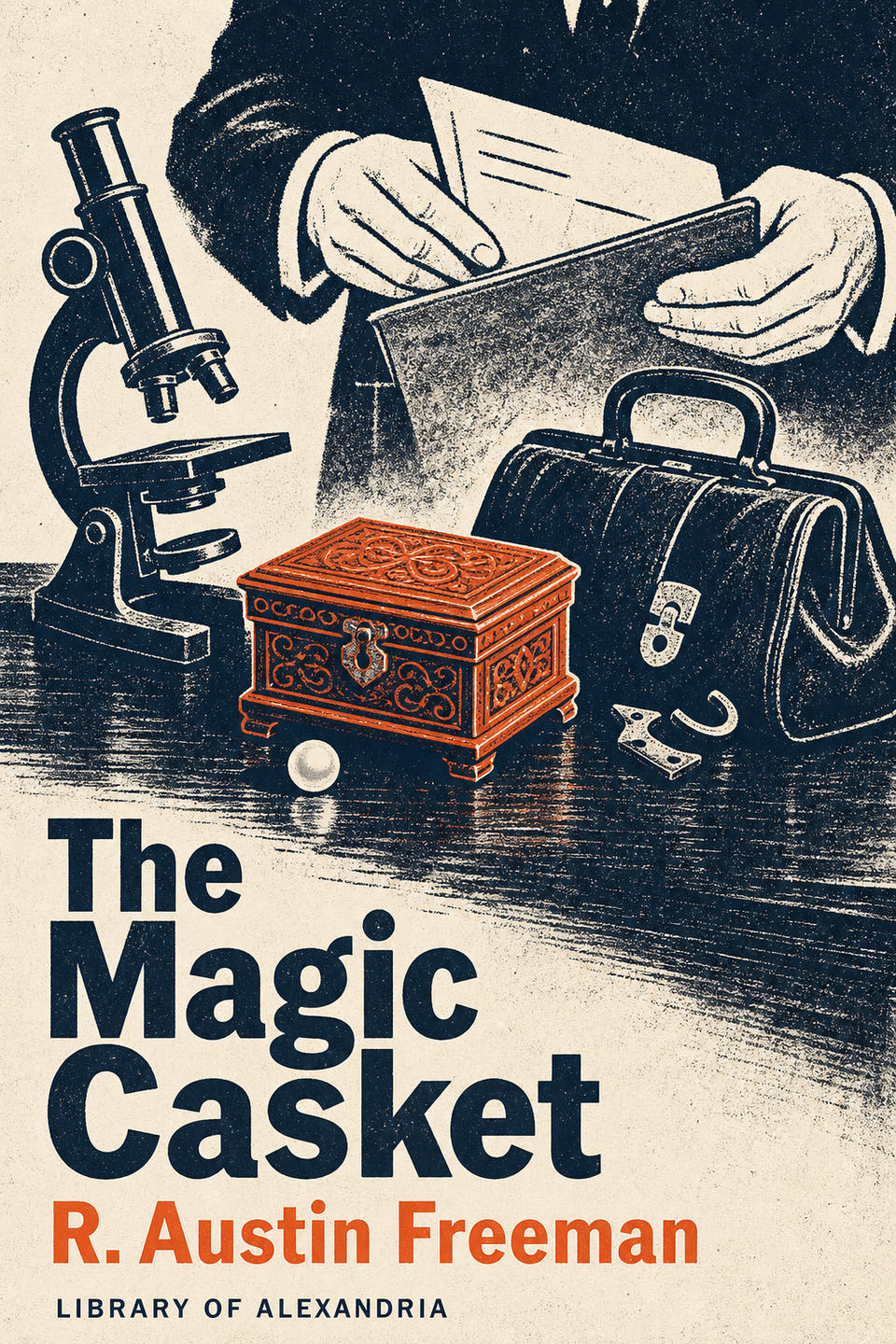 The Magic Casket by R. Austin Freeman, the cover
