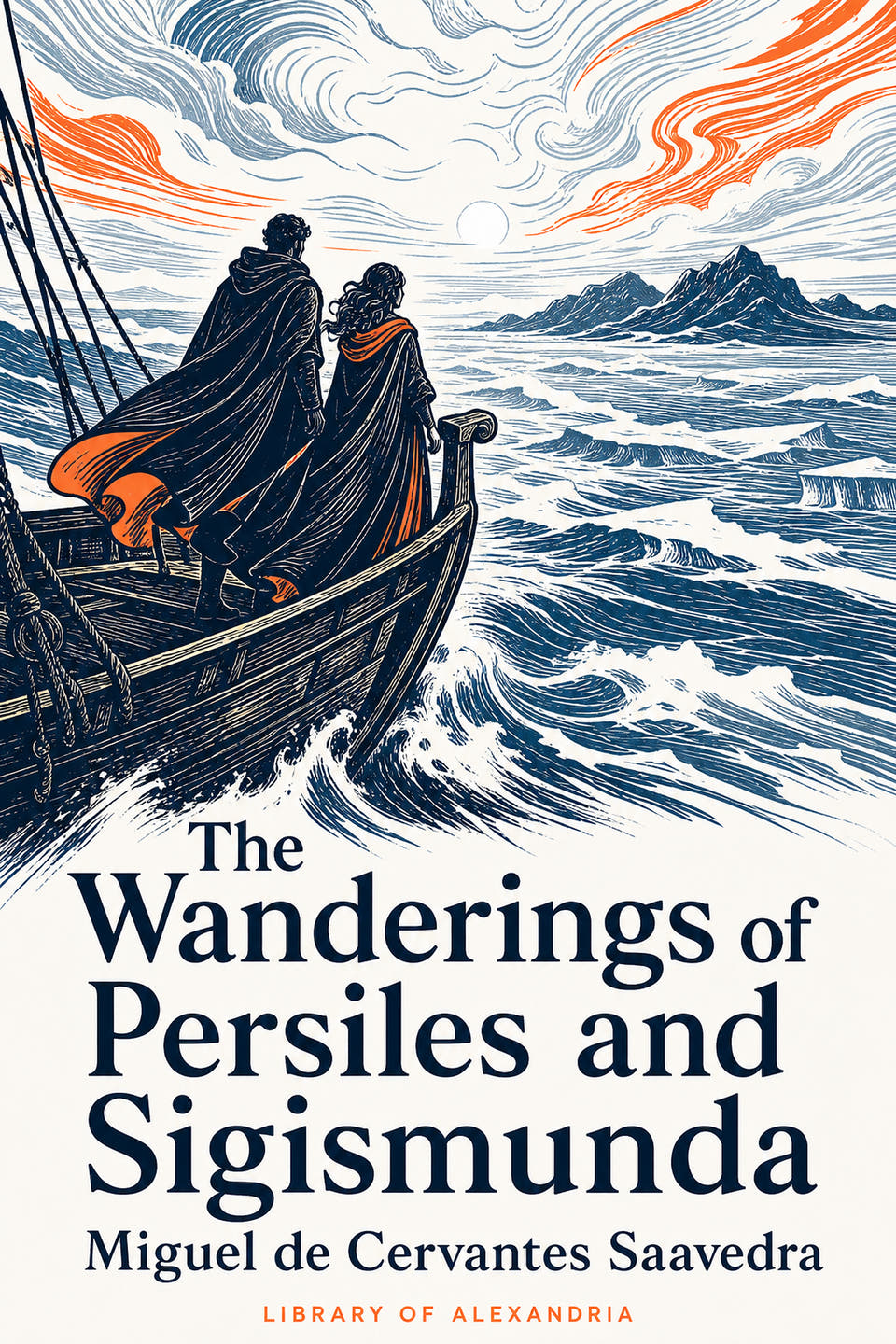 The Wanderings of Persiles and Sigismunda by Miguel de Cervantes, the cover