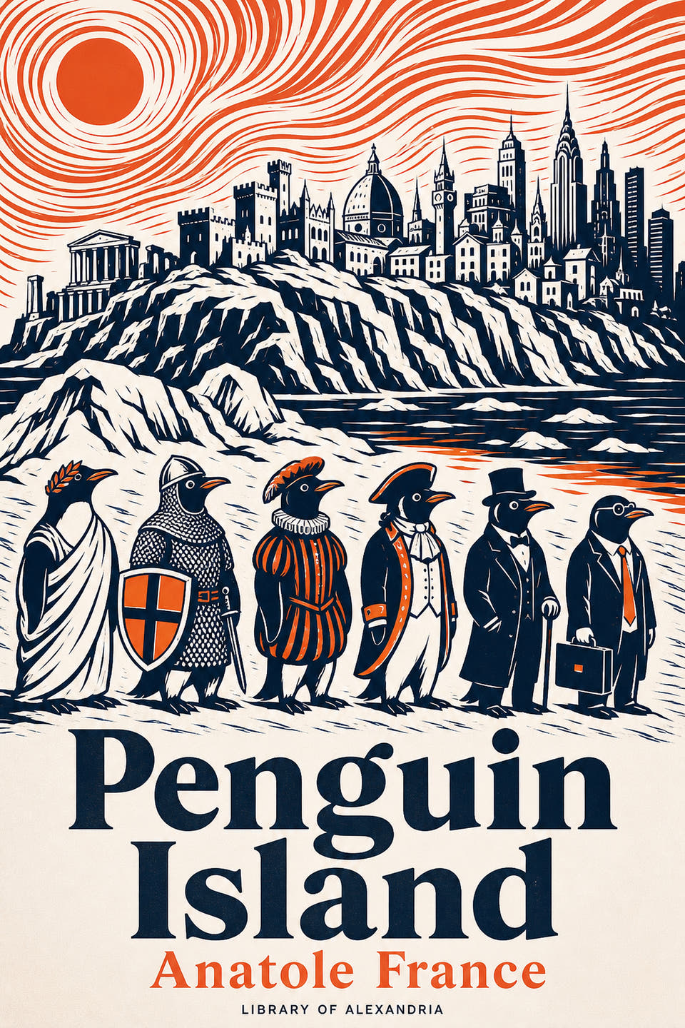 Penguin Island by Anatole France, the cover