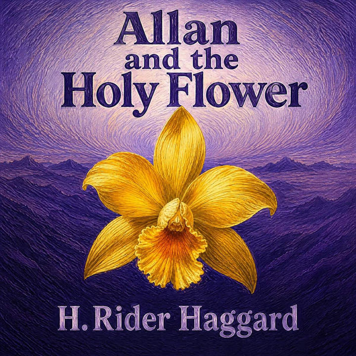 Allan and the Holy Flower, the audiobook cover