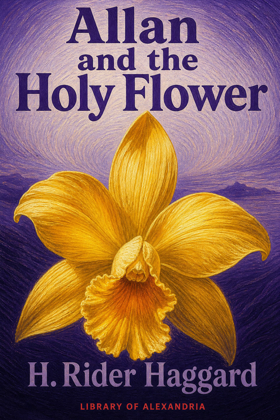 Allan and the Holy Flower by H. Rider Haggard, the cover
