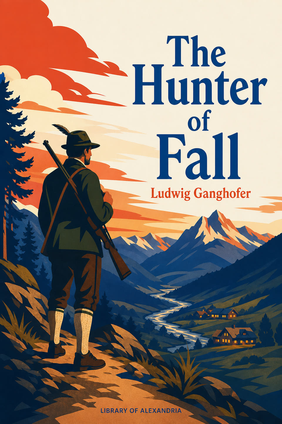 The Hunter of Fall by Ludwig Ganghofer, the cover