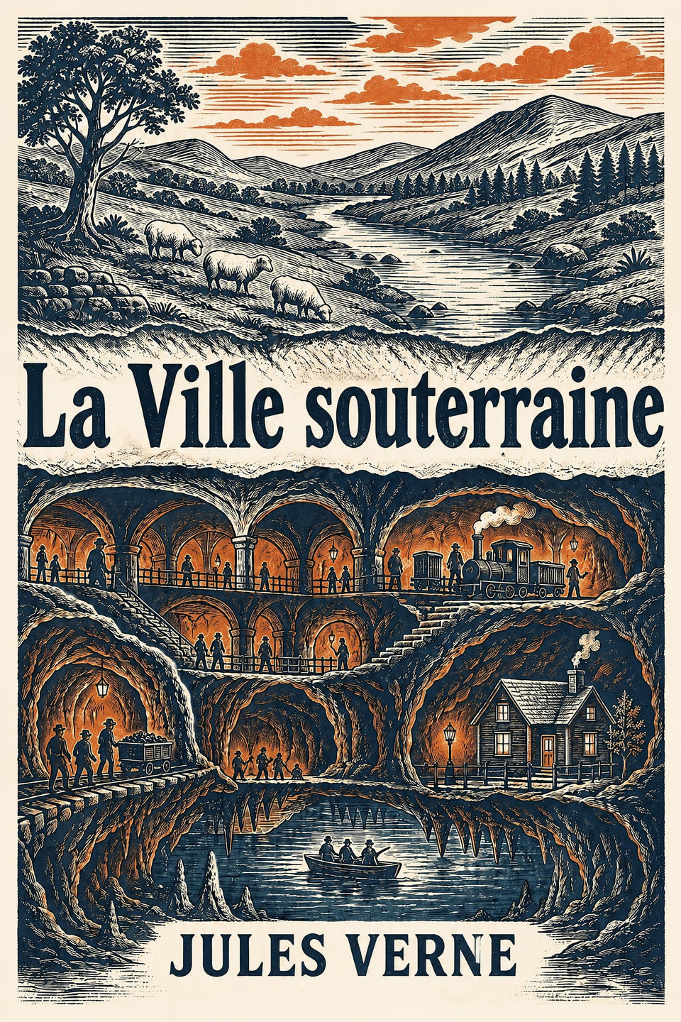 La Ville souterraine by Jules Verne, the cover