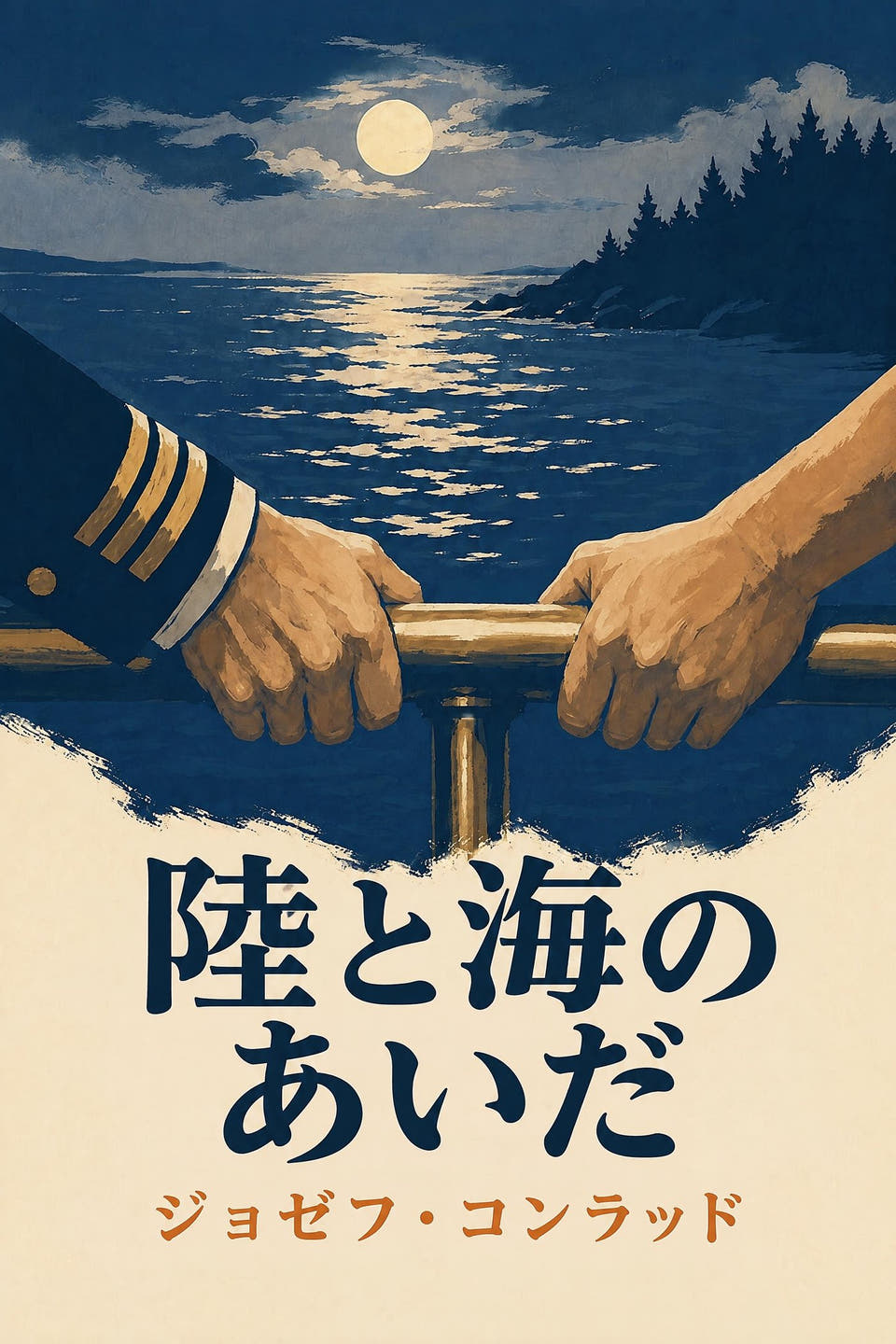 ジョゼフ・コンラッド著『陸と海のあいだ』の表紙