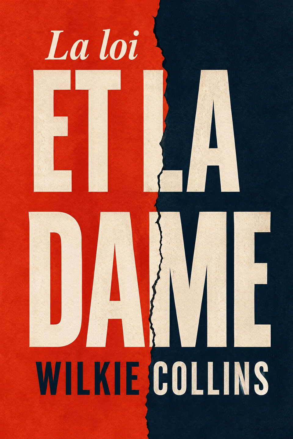 La loi et la dame by Wilkie Collins, the cover
