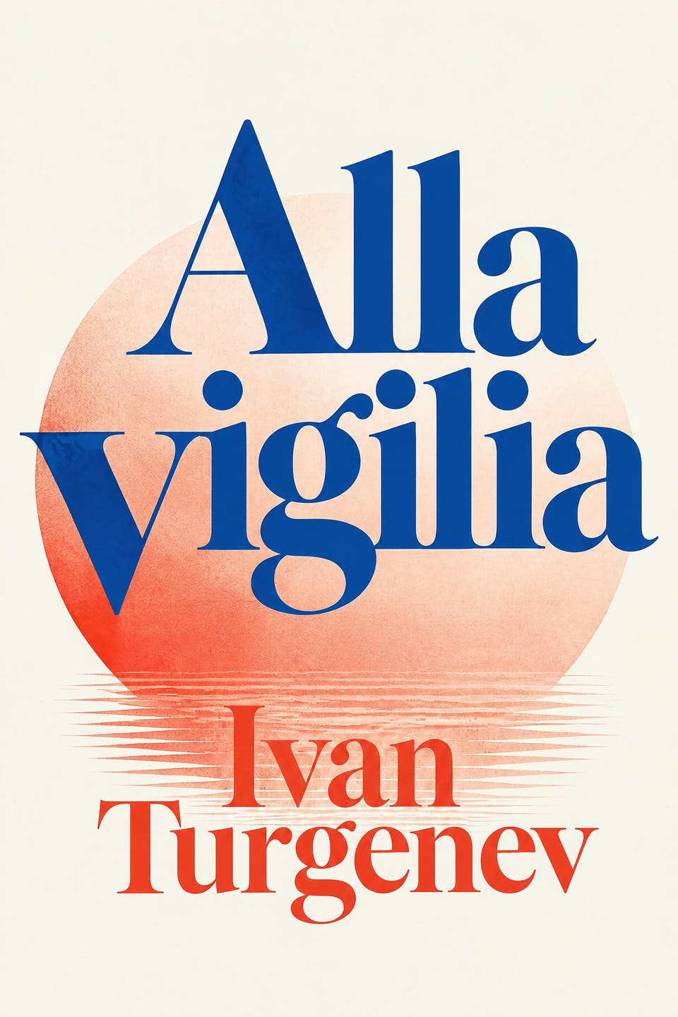 Alla vigilia by Ivan Turgenev, the cover