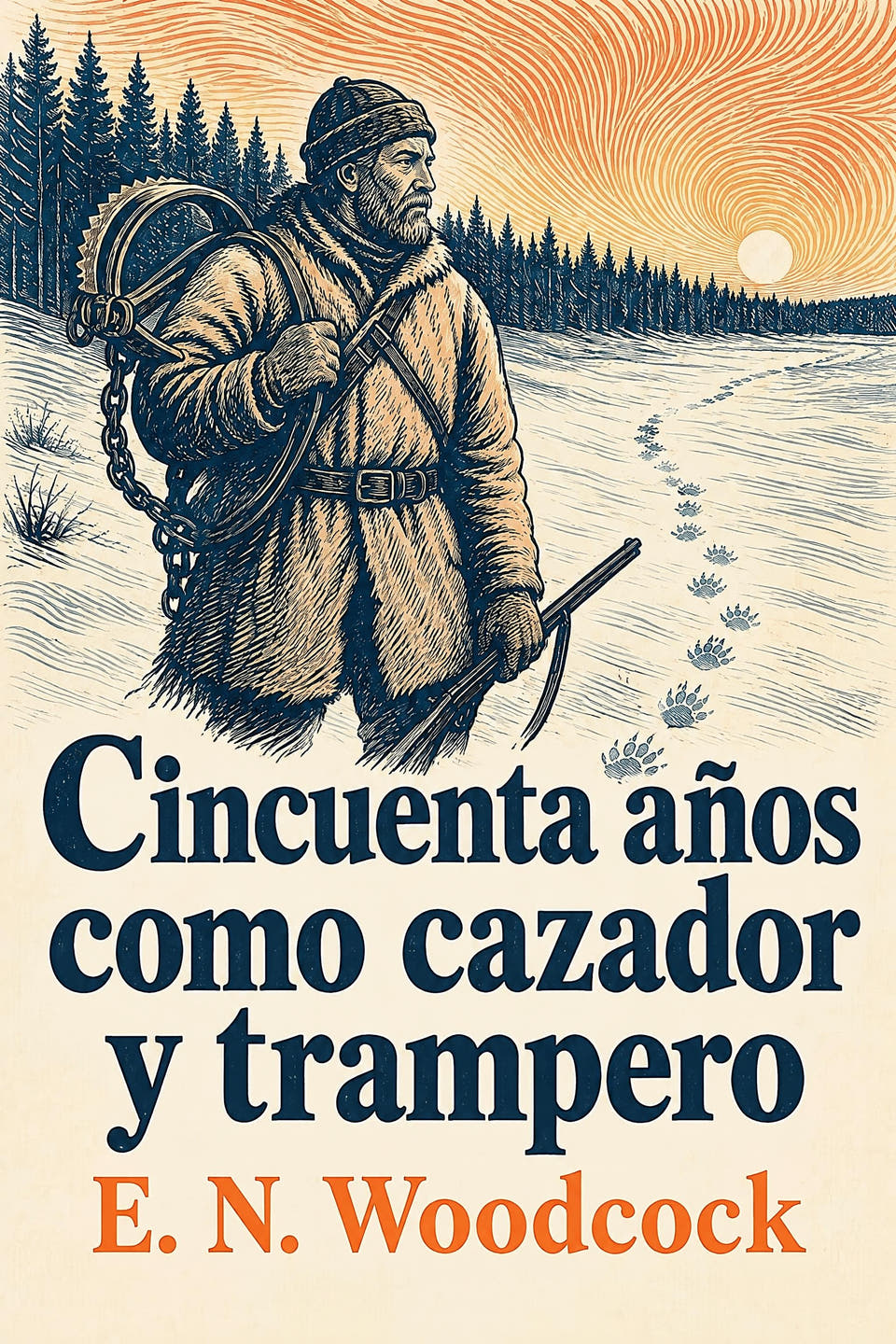 Cincuenta años como cazador y trampero by E. N. Woodcock, the cover