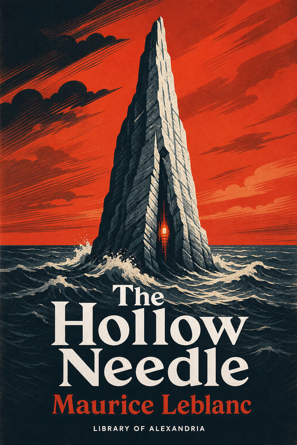The Hollow Needle by Maurice Leblanc, the cover