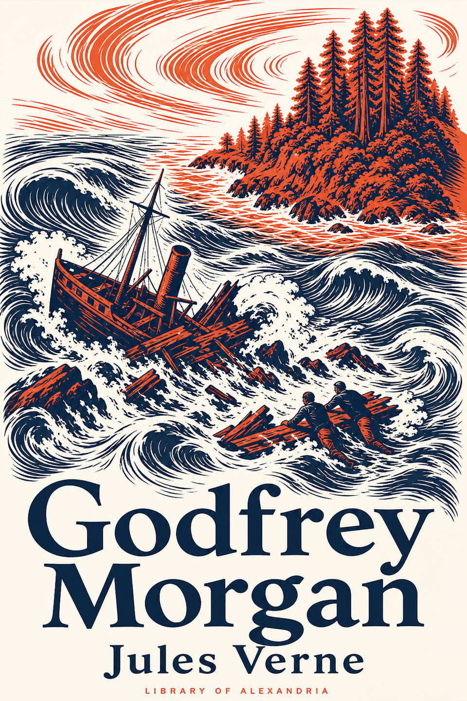 Godfrey Morgan by Jules Verne, the cover