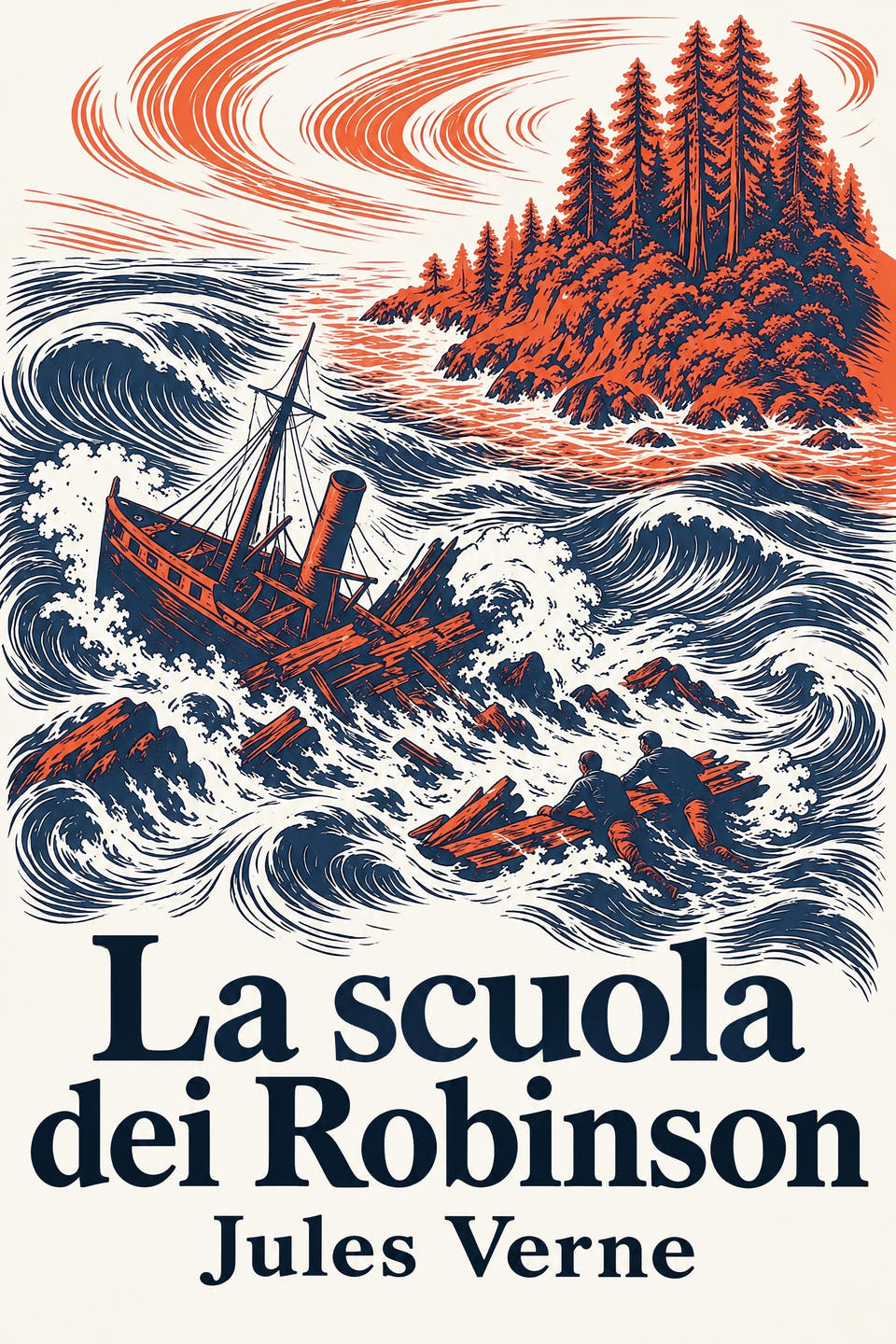 La scuola dei Robinson by Jules Verne, the cover