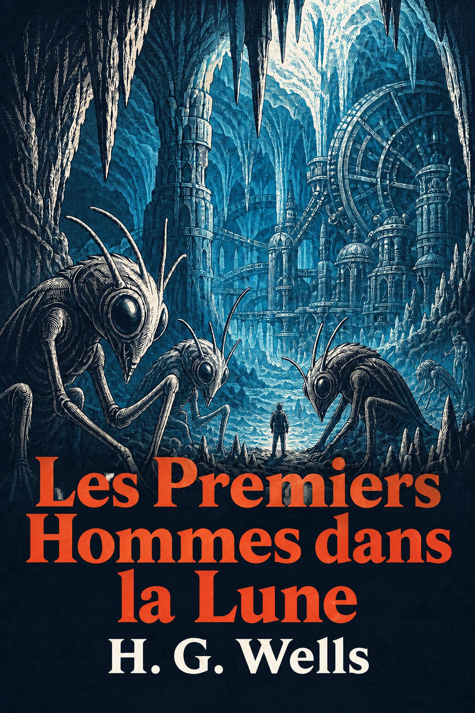 Les Premiers Hommes dans la Lune by H. G. Wells, the cover