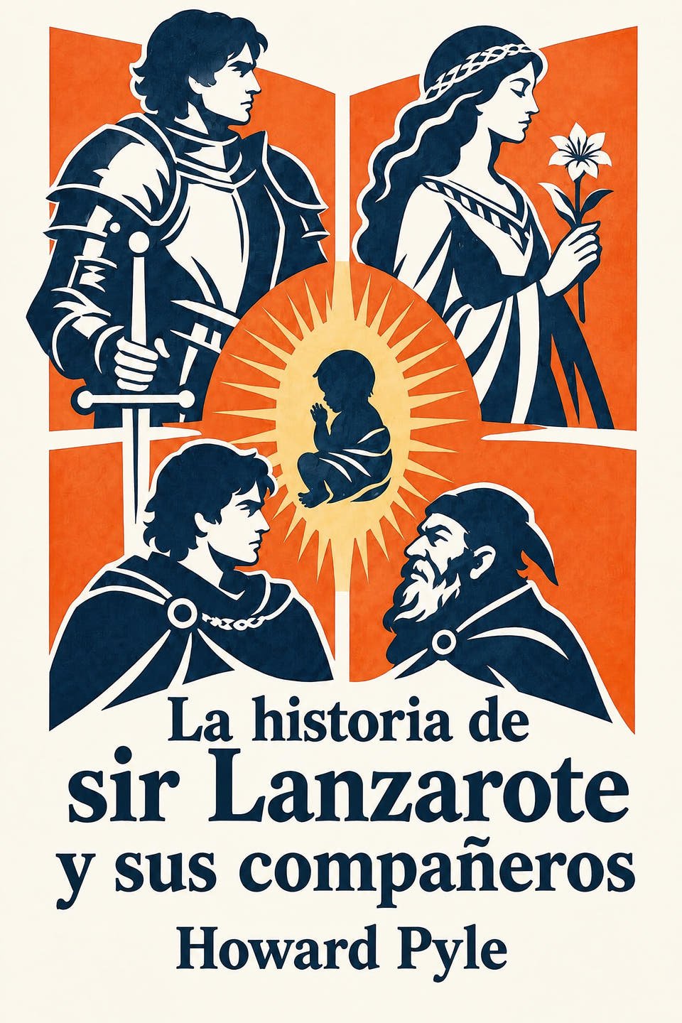 La historia de sir Lanzarote y sus compañeros by Howard Pyle, the cover