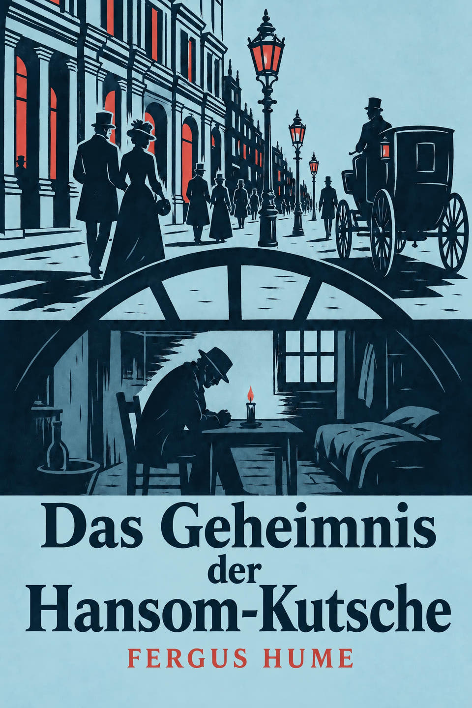 Das Geheimnis der Hansom-Kutsche by Fergus Hume, the cover