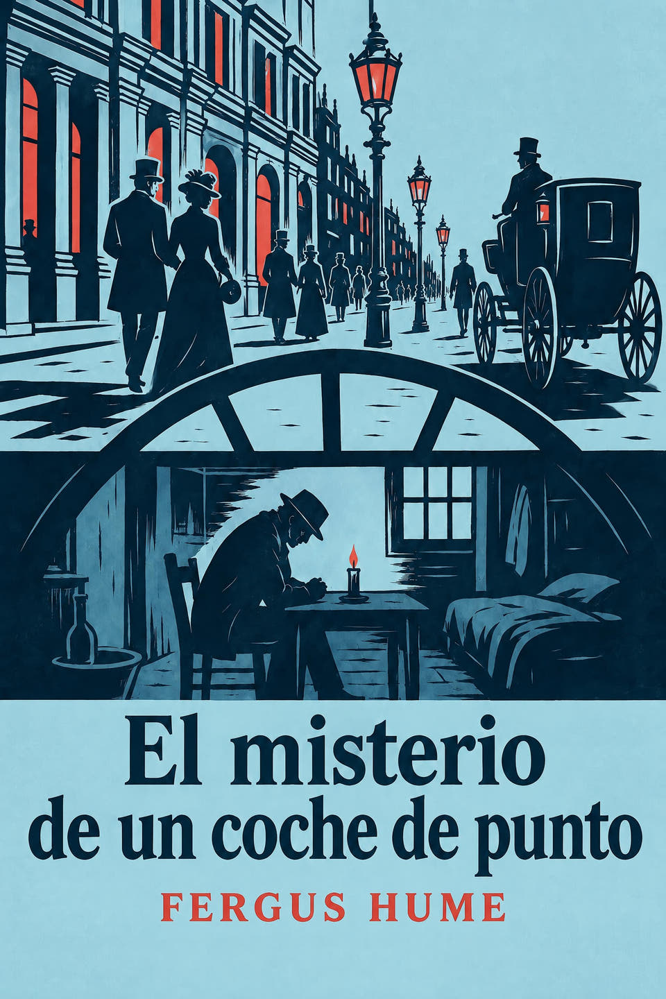 El misterio de un coche de punto by Fergus Hume, the cover