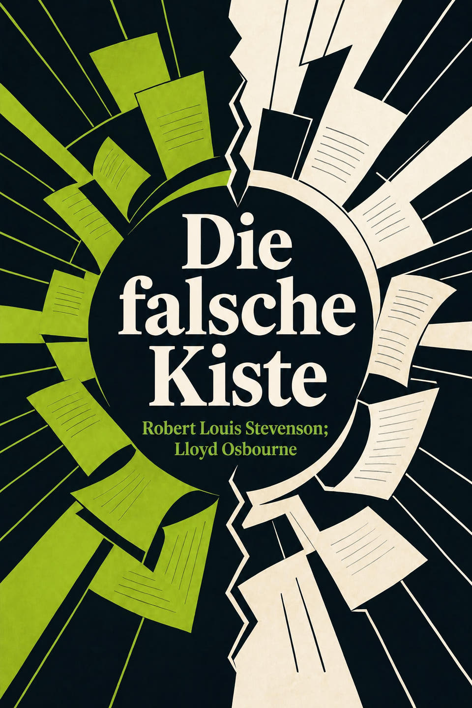 Die falsche Kiste by Robert Louis Stevenson; Lloyd Osbourne, the cover
