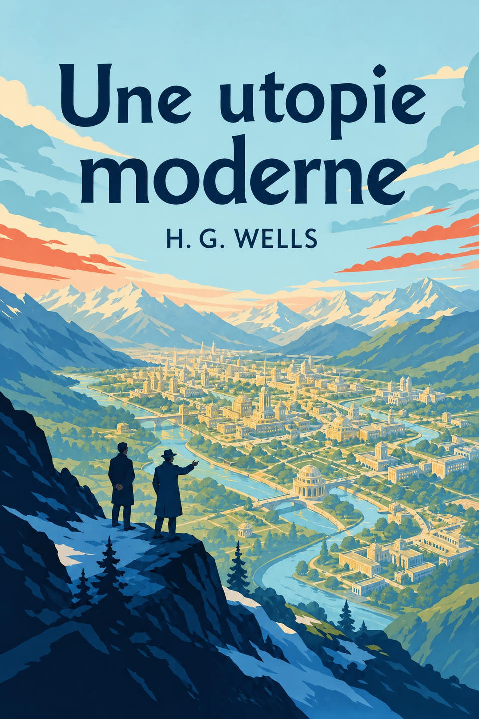 Une utopie moderne by H. G. Wells, the cover