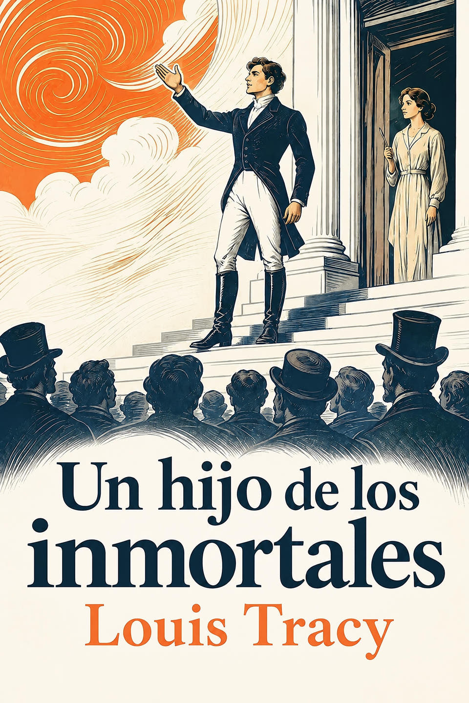 Un hijo de los inmortales by Louis Tracy, the cover
