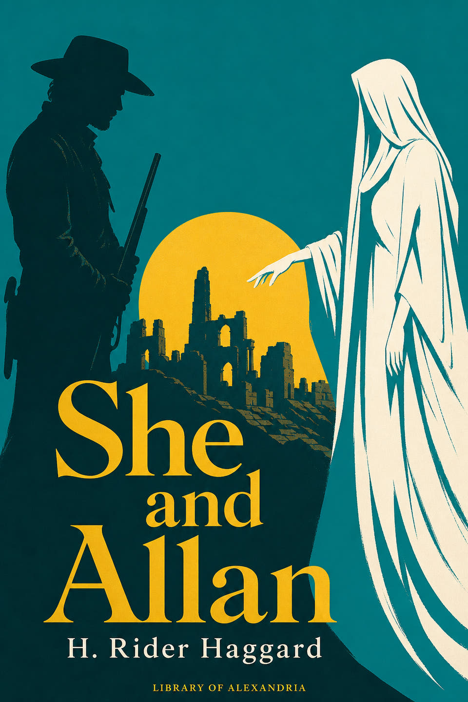She and Allan by H. Rider Haggard, the cover