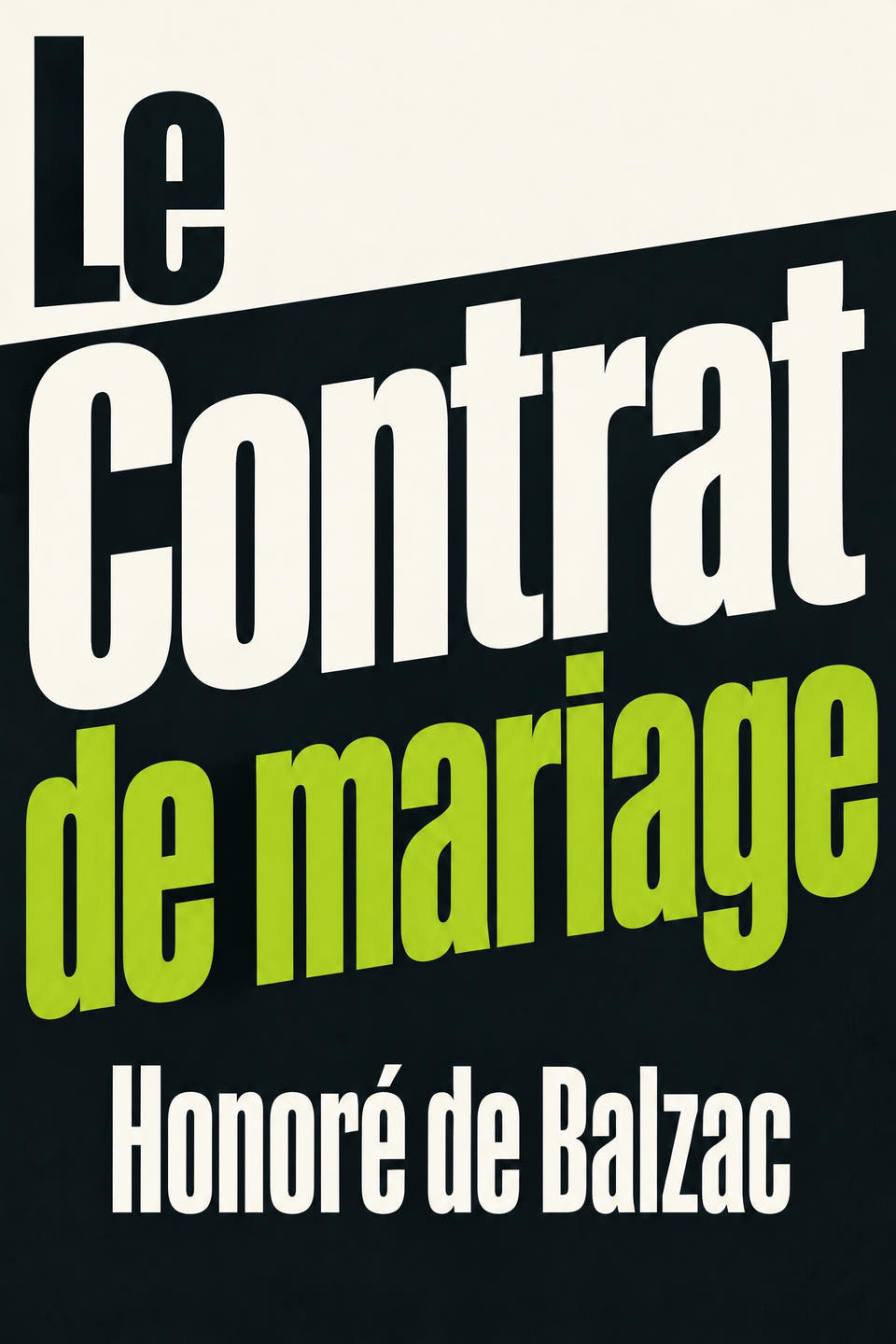 Le Contrat de mariage by Honoré de Balzac, the cover