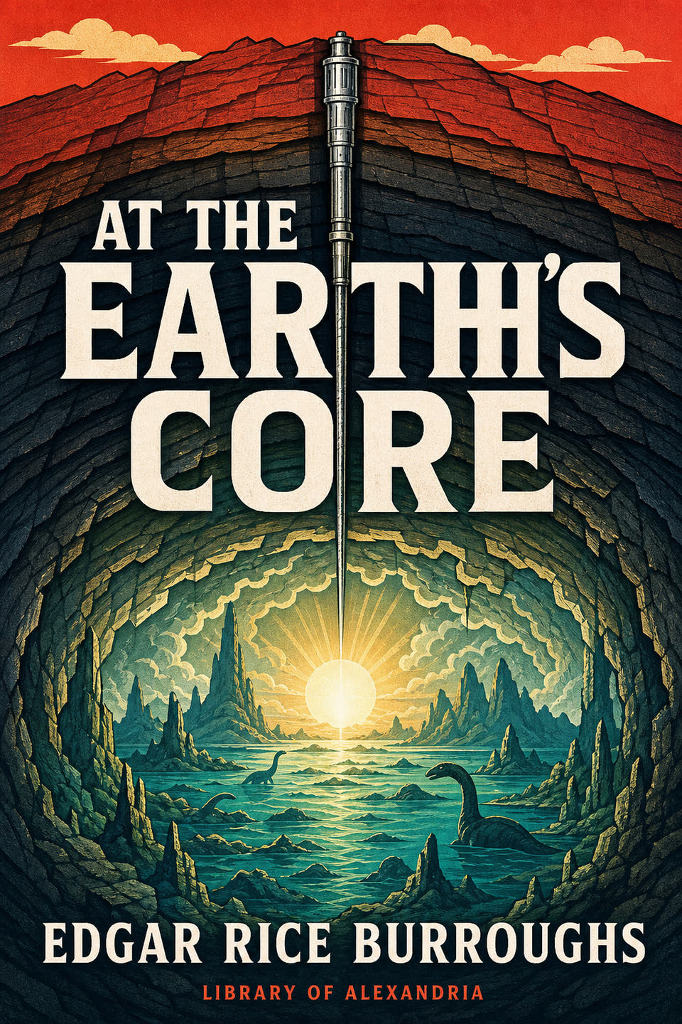 At the Earth's Core by Edgar Rice Burroughs, the cover