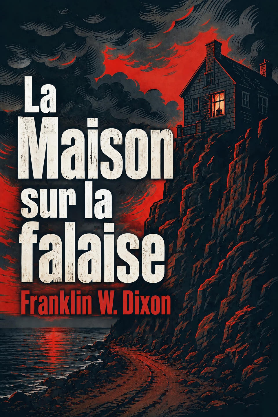 La Maison sur la falaise by Franklin W. Dixon, the cover
