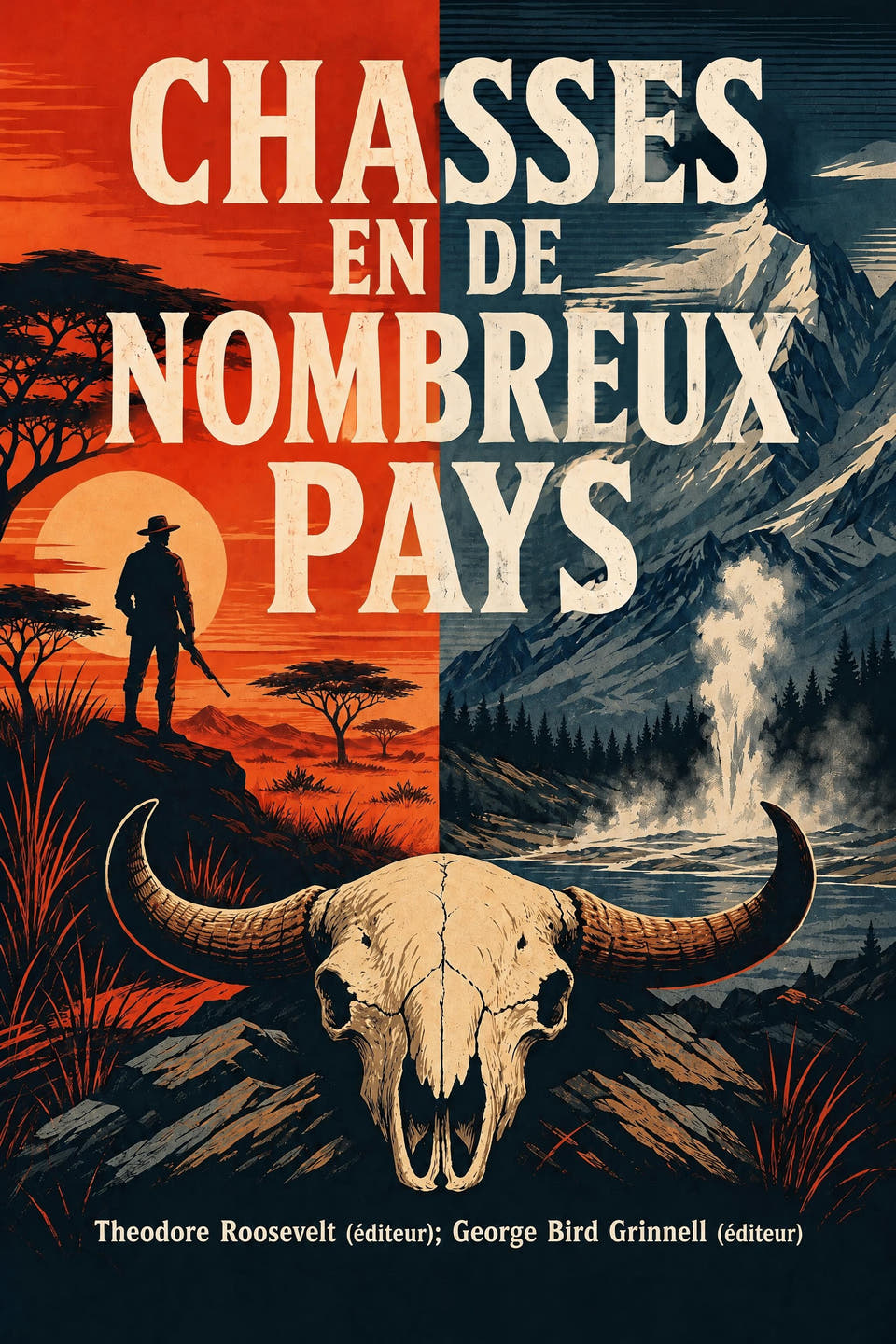 Chasses en de nombreux pays by Theodore Roosevelt (éditeur); George Bird Grinnell (éditeur), the cover