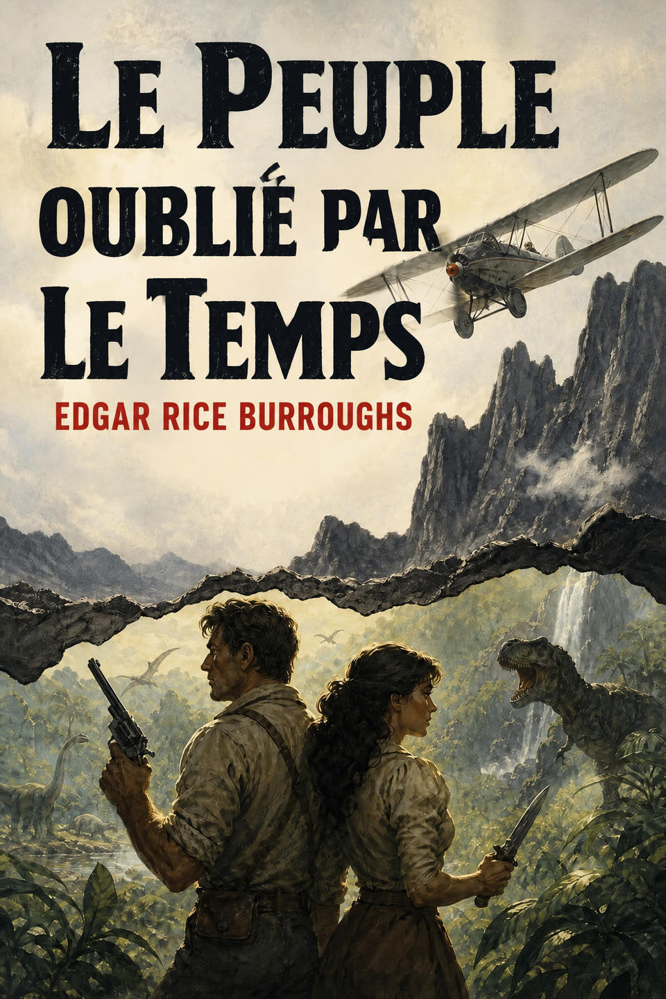 Le Peuple oublié par le temps by Edgar Rice Burroughs, the cover