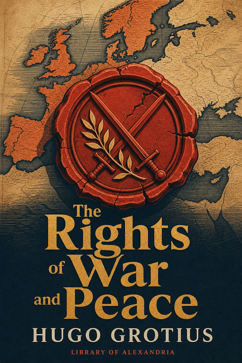 The Rights of War and Peace by Hugo Grotius, the cover