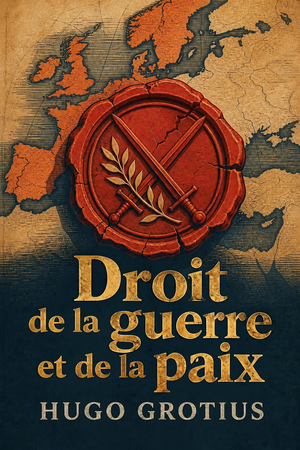 Droit de la guerre et de la paix by Hugo Grotius, the cover