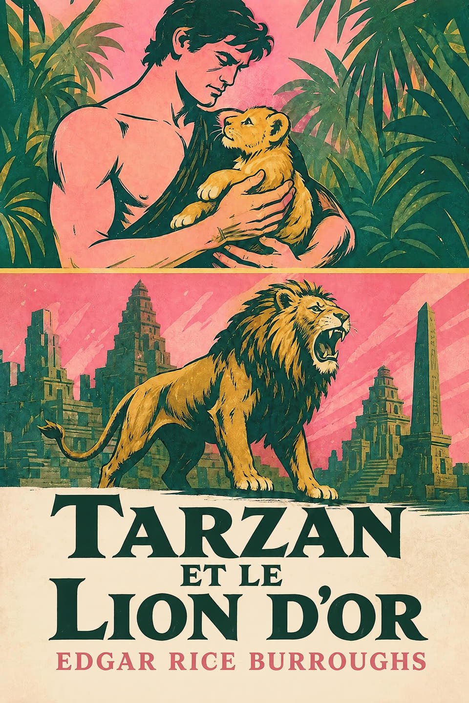 Tarzan et le Lion d’or by Edgar Rice Burroughs, the cover