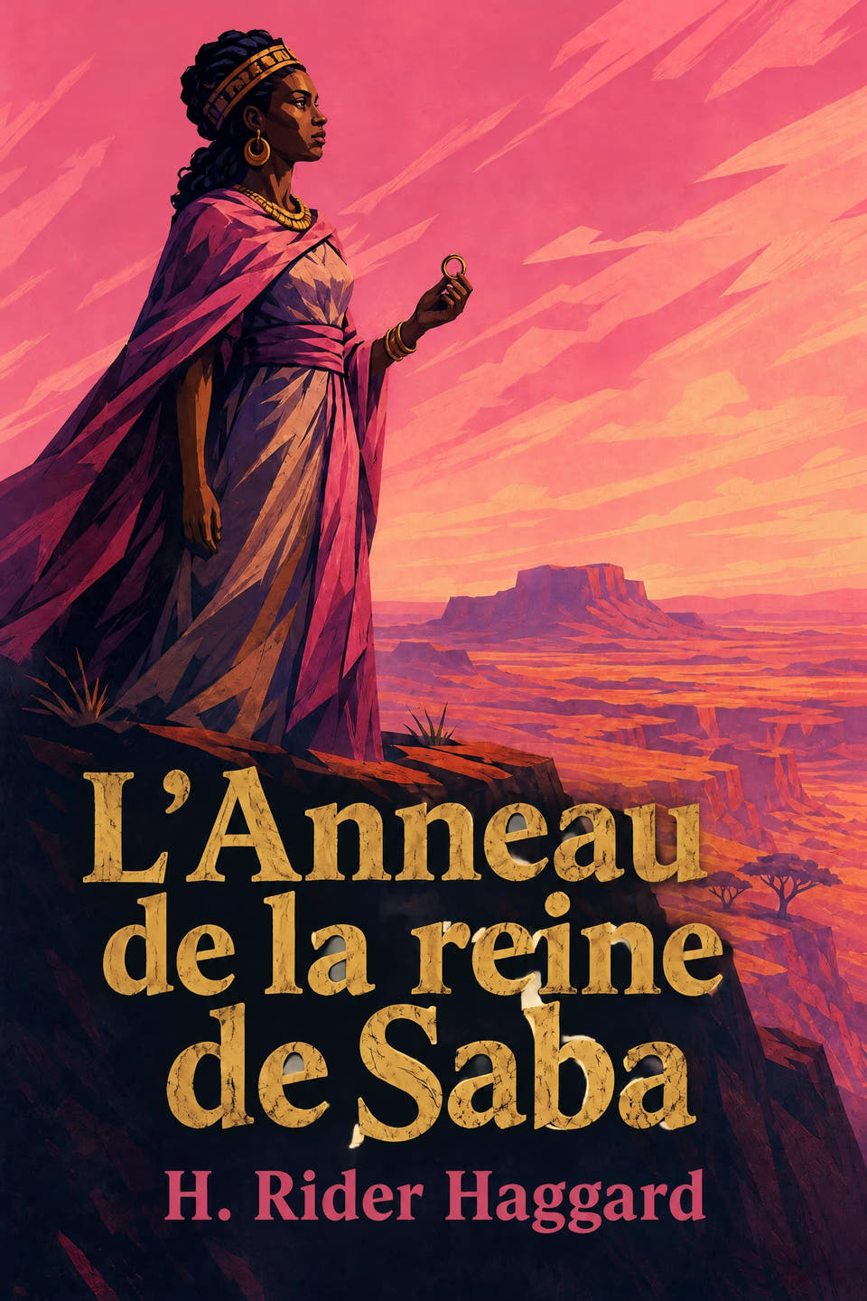 L’Anneau de la reine de Saba by H. Rider Haggard, the cover